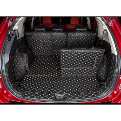 Leather Car Trunk Mat Cargo Liner for Mitsubishi Outlander 2013 2014 2015 2016 2017 2018 2019 2020 Rug Carpet