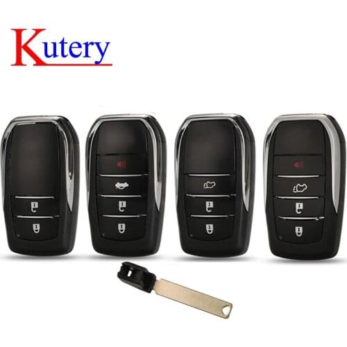 Kutery 2/3/4 Buttons Remote Key Fob Shell For Toyota Fortuner Prado Camry Rav4 Highlander Crown Smart Keyless Case Housing toy40