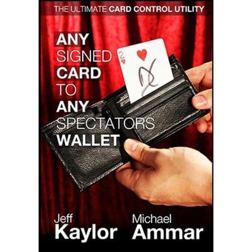 Any Card To Any SpectatorS Wallet (Gimmick) Magic Trick Black Color Street Close-Up Stage Card Magic Props Illusion