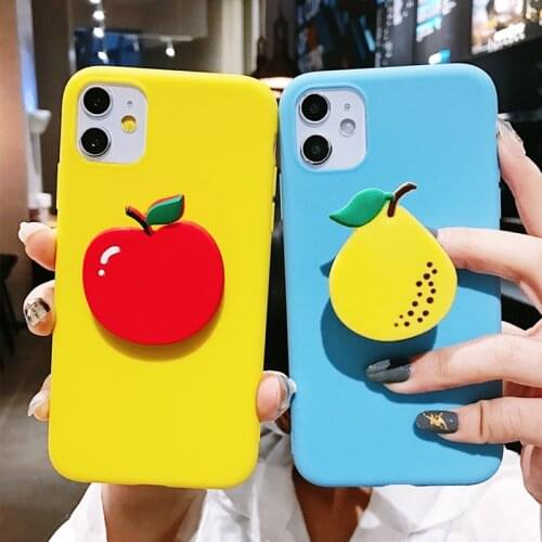 Cute Avocado Stand Finger Ring Case for Motorola Moto G8 Power G7 G6 G5S Action Vision E6 Plus E5 E4 Strawberry Holder TPU Cover