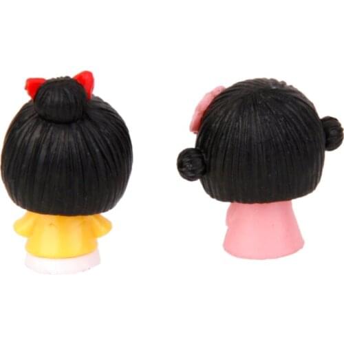 10pcs Resin Miniature Figurine Dollhouse Accessories, Mini Kimono Girl