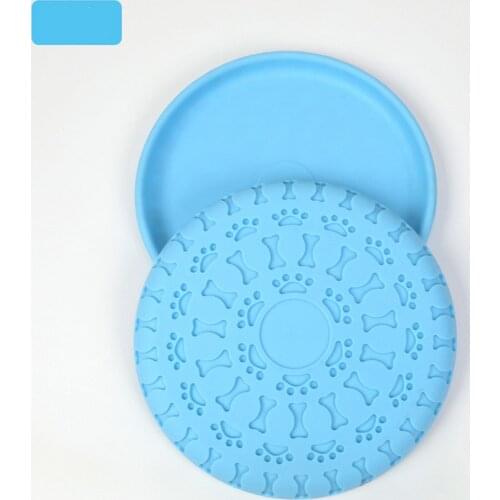 Dog Soft Rubber Indestructible Pet Toy Dog Flyer Puppy Flying Disc - Bright Color Disc for Dogs to See