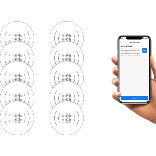 BroadLink 215 NFC Card Tag NFC Coin Cards Works on Metal Compatible with NFC Enabled Mobile Phones