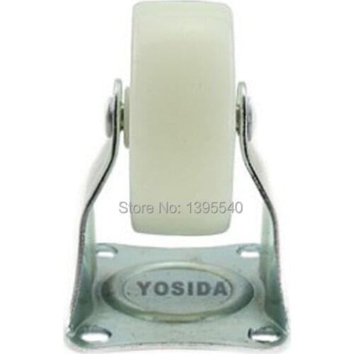 New 2''Durable Nylon Rubber Fixed Castor Wheels Furniture Plate Caster Home Office Computer Chair Castor Office Chair Wheels