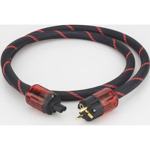 P101+DW12 High Quality OFC Copper Audiophile Power Cord 17MM Cable Figure 8 IEC-C7 AC Power Cord Cable Lead HIFI Power Cable