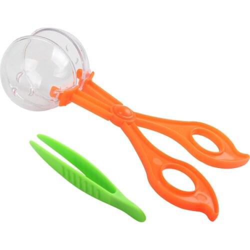 Plastic Bug Insect Catcher Scissors and Tweezers for Children Outdoor Insect Exploration Toy Handy Tool Kids Gifts