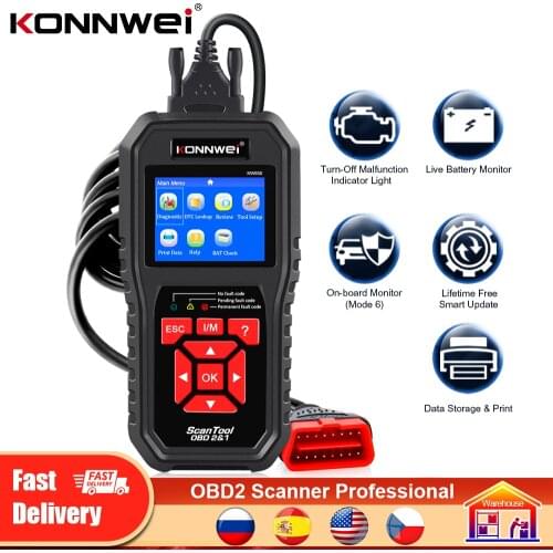 OBD2 Scanner Professional KONNWEI KW850 OBDII Code Reader Vehicle Engine I/M Check Auto Diagnostic Scanner Car Diagnostic Tool