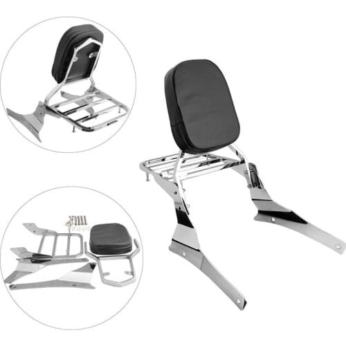 Motorcycle Sissy Bar Backrest Passenger With Luggage Rack For Suzuki Vl400 VL800 2001-2004 C50 2005-2011