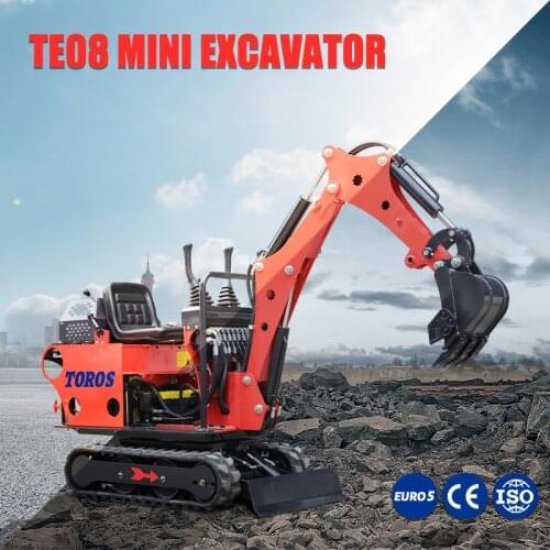 TE-08 0.8 Ton Mini Excavator Small Digger China Cheap Hydraulic Backhoe Crawler Excavator Factory Cheap Price for Sale
