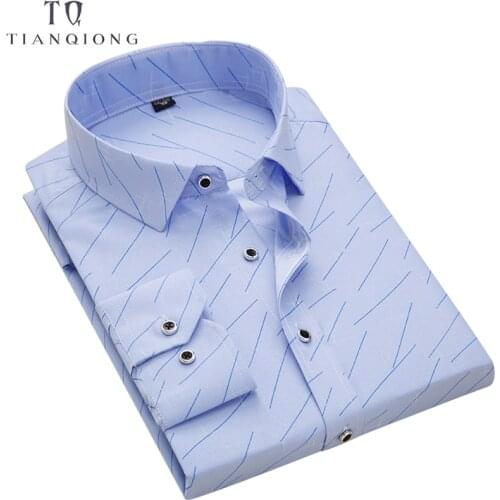 TIAN QIONG Men Shirt Long Sleeved Floral Printing Slim Fit Male Brand Clothing Casual Shirt Man Camisa Masculina Dress Shirts