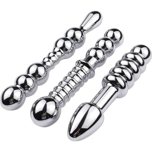 Adult Products 1PC Big Size Jewel Anal Plug Prostate Massage Metal Anal Beads Long Butt Plug Sex Toys for Women Men Erotic