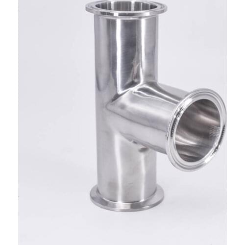 57/63/76/89/102/108mm Pipe OD 2.5" 3" 3.5" 4" Tri Clamp Tee 3 Way Connector Sanitary Pipe Fitting SUS304/316 Stainless Homebrew