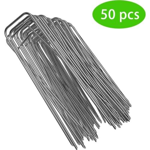 Stainless Steel Garden Pile U-Shaped Nails For Fixing Weed Fabric Mesh Floor Nail For Landscape Anti-bird Mesh Net Greenhouse