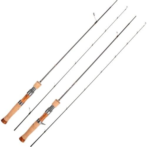 RUKE Lure Soft fishing Rod 2 Sections Spinning Casting Rod SIC Guider Golden camphor Wood Wheel Seat Soft Wood Handle