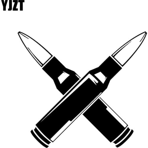 YJZT 14.6*13.2CM Interesting Bullet Car Sticker Accessories High Quality Vinyl Graphic C12-0170