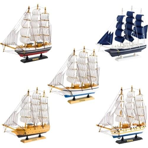 1 Pcs Sailing Ship Model Decor Nautical Sail Ship Sailboat Vintage Ship Model Ocean Ornaments