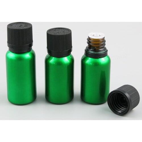 15ML 20ML Empty Refillable Green Glass Bottle With Save Childproof Cap 200pcs