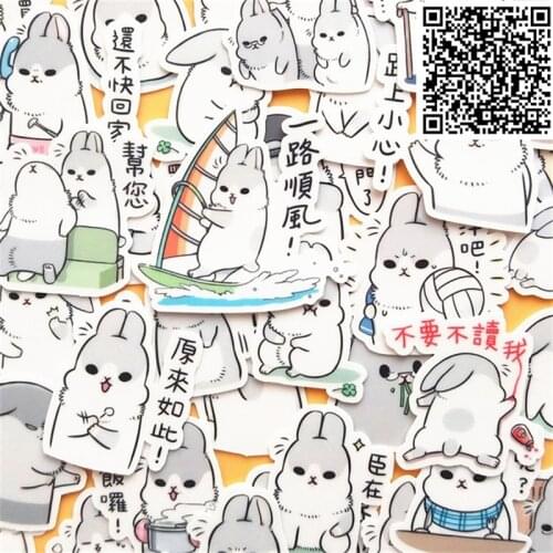 40 Pcs/Bag Cartoon hooligan bunny paper sticker package DIY diary decoration sticker album book kids toys scrapbooking stickers