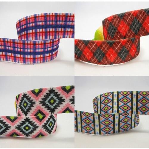 50Yards 16mm Cute animal Fold over Elastic bands Baby Headband DIY FOE Girls Hair ties Hair Accessories Craft Supply