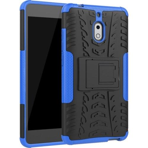 For Nokia 2.1/LG G8 ThinQ Case Dual Layer Tire Pattern Kickstand Armor Shockproof Cover