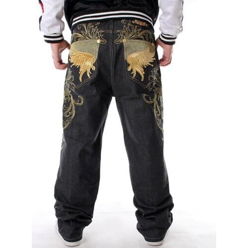 Baggy Jeans Men Denim Pants Loose Streetwears Hip Hop Jeans Casual embroidery Skateboard Pants for Men Plus Size Jean Trousers