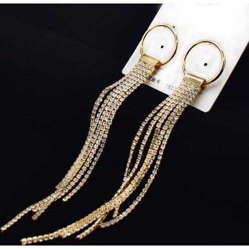 Женские золотые серьги EKUSTYEE China At AliExpress