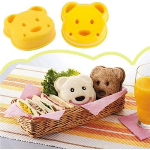 Cute 1pcs DIY Sandwich Mold Cutter Little Bear Shape Sandwich Mold Bread Cake Mold Maker Creative Tool Kitchen