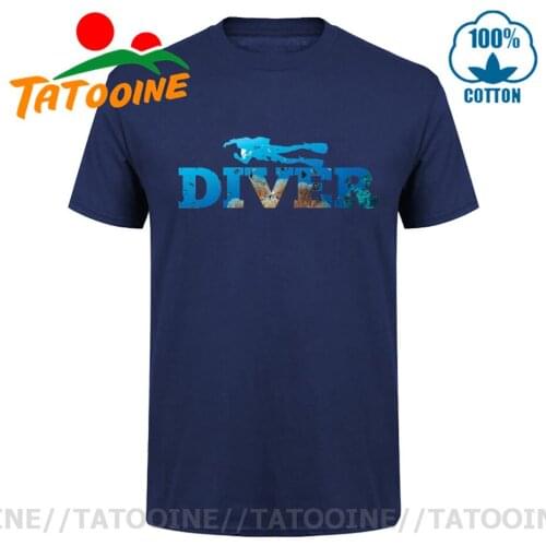 Tatooine Scuba Diver Silhouette T shirt men Scuba Diving T-shirt Awesome Design Scuba Dive Tee shirt 2020 Fashion Summer Apparel