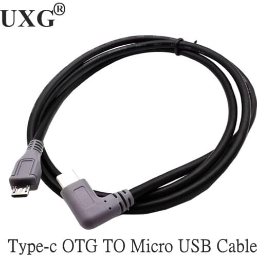 90 Degree Type C USB-C to Micro USB Male Sync Charge OTG CHARGER Cable Cord Adapter For Phone Huawei Samsung Usbc Wire