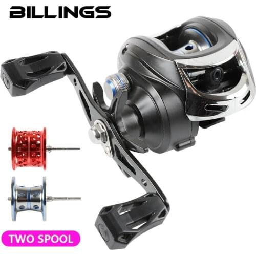 BILLINGS High Speed Fishing Reel All Metal Spool Baitcasting Reel 4+1BB GEAR RATIO 7.2:1 Casting Fishing Double Spool Saltwater