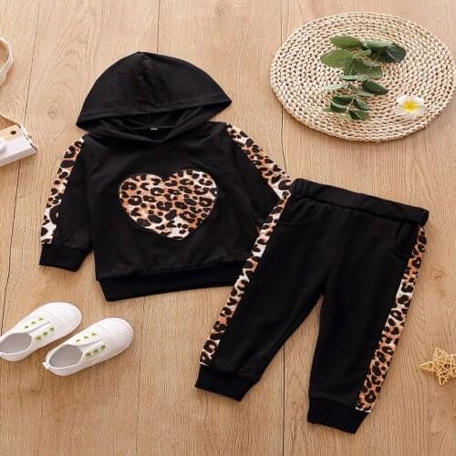 Toddler Boys Girls Clothes Set New Fashion Infant Children Cotton Clothes Love Outfit Print Spring Autumn Costume