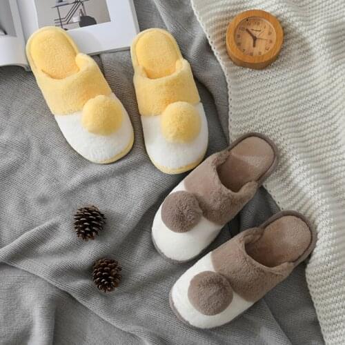 Fur Ball Home Slippers Fashionable Furry Ball Home Spring Slippers Cute Fur Ball Home Slippers All-match Slippers