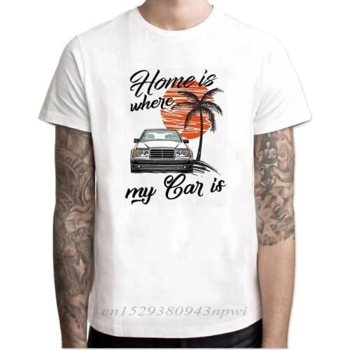 Funny Stack of W124 Class Men T Shirts Round Collar Tops Short Sleeve O-neck Cotton Clothes Youth Car Styling T-shirt