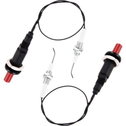 2kits Piezo Spark Ignition Set Push Button Spark Ignition Generator Piezo Gas Pilot Ignitor With Thread M10x1 Oven Gas Grill BBQ