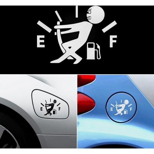 Funny Car Stickers Decal Fuel Gage Empty for laguna 2 abarth 500 mitsubishi lancer kia picanto volkswagen polo 2018 seat