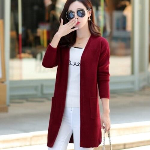 Autumn Winter Sweater Cardigan Women Knitted Jacket Womens 2020 Truien Female Clothing Long Sleeve Casual Sweater Jacket A282