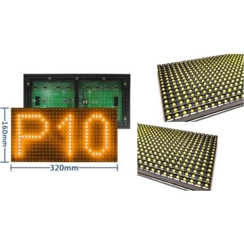 P10 DIP Yellow 32x16 dots 320x160mm Led Module