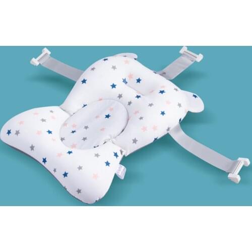 Star Print Portable Baby Shower Bath Tub Pad Non-Slip Bathtub Mat Newborn Safety Security Bath Support Cushion Soft Pillow