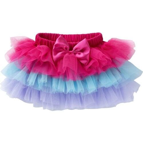 Baby Girls Princess Tutu Skirt Lace Mesh Pettiskirt Birthday Clothes Crimson Children Dancing Tulle Skirts Newborn Saias 0-24M