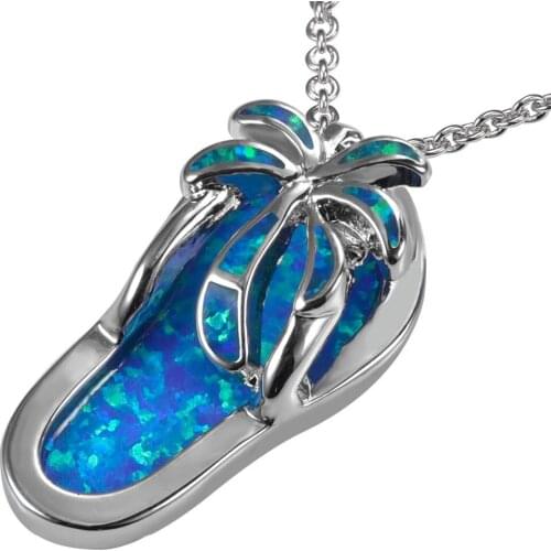 Blue Fire Opal 925 Sterling Silver Pendant P251