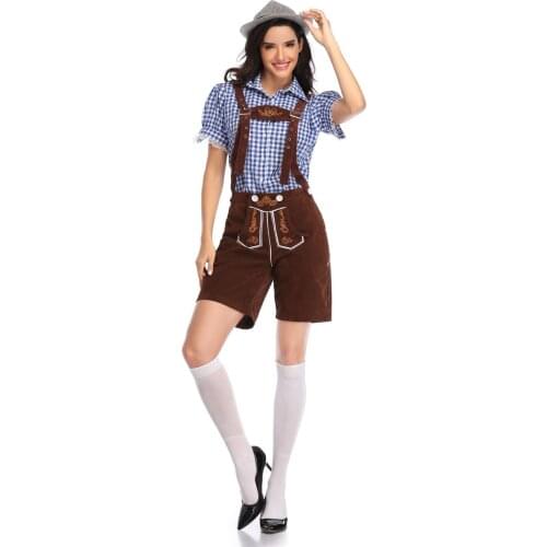 Sexy Womens Lederhosen Oktoberfest Beer Festival Bavarian German Stag Do Fancy Dress M-XL SM3328A