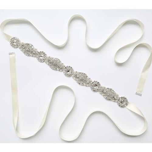 Handmade Rhinestone belt Wedding Bridal Belt Sashes For BridesmaidFresh design Evening dress with waist jewelry decoration