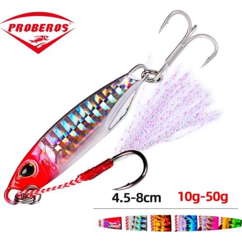 PRO BEROS 2021 Metal Jig 10g 15g 20g 30g 40g 50g Shore Casting Jigging Spoon Lead Sea Cast Fishing Lure Artificial Bait Tackle