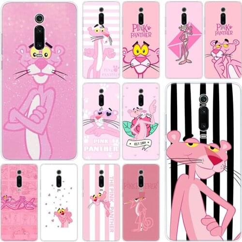 Cute cartoon Pink Panther Silicone Case For Xiaomi Mi Note 10 9T CC9 E 9 Pro A3 Lite Play Redmi Note 8T 8 8A 6 Pro 6A 4X Cover
