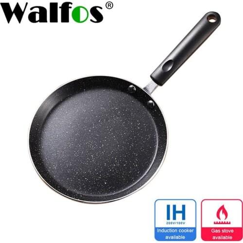 Walfos Maifan Slate Non-stick Frying Pan Wok Aluminum Alloy Fried Egg Steak Frying Pan Kitchen Cookware Breakfast Cooking Tools