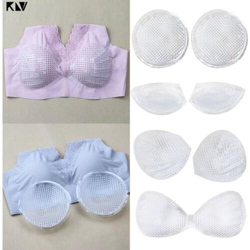 Honeycomb Silicone Bikini Bra Insert Breathable Perforated Push Up Booster Pads Breast Enhancers Semi-Adhesive Seamless Cushion