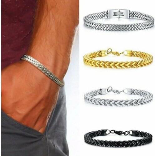 Stainless Steel Chain Bracelet For Men Personality Charm Chain Bracelets Male Jewelry