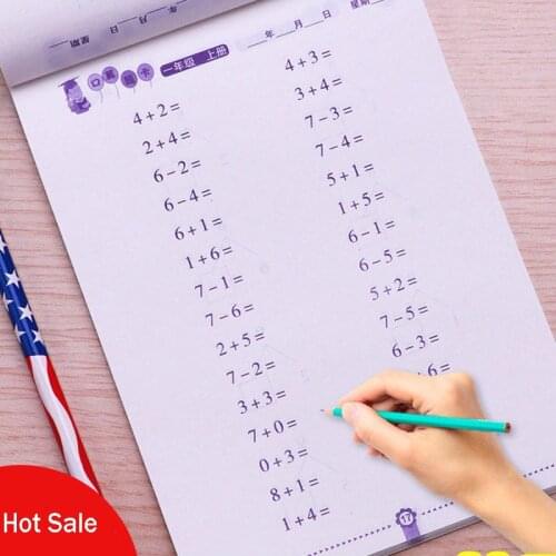 New Arabic Numerals Copybook Children addition and subtraction Learning Math Handwriting Practice Books Baby Learning Math Books