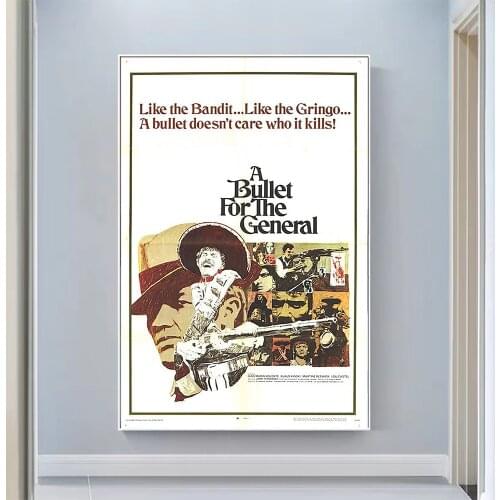 V0842 A Bullet for the General Vintage Classic Movie Wall Silk Cloth HD Poster Art Home Decoration Gift