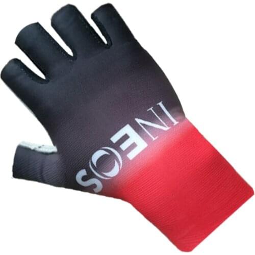 HIGH QUALITY 2020 INEOS Team One Pair Half Finger Cycling Jersey Gloves MTB Road Mountain Bike Bicycle Gel Gloves
